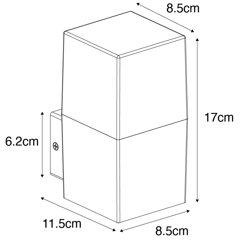 Lampă de perete exterioară cu număr de casă - Danemarca