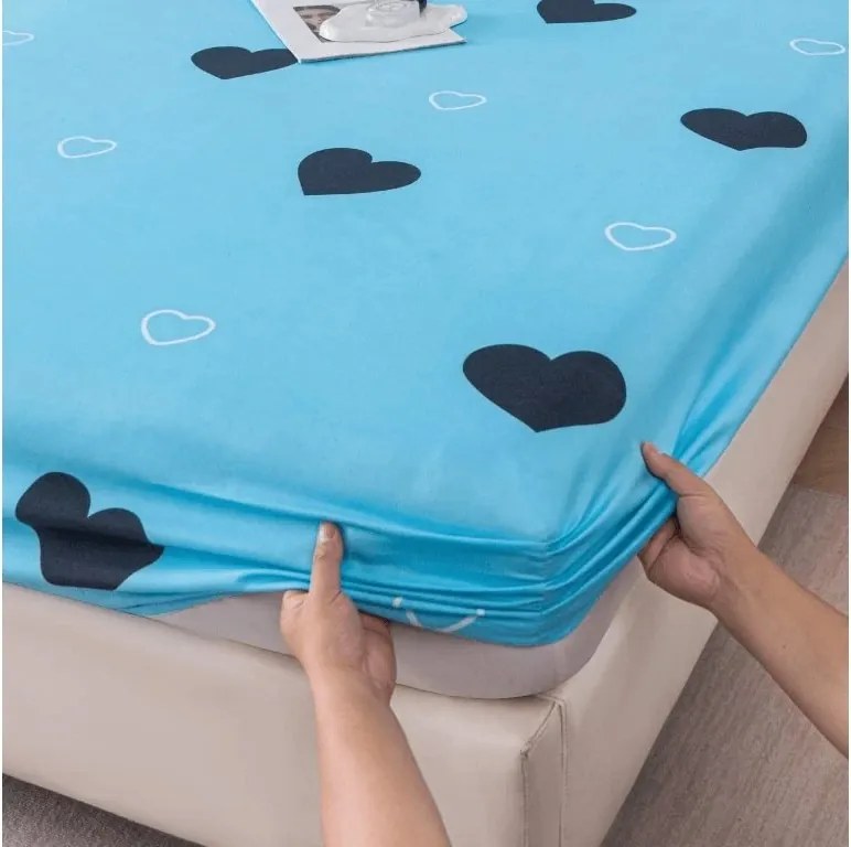 Cearsaf din microfibra CORAZON albastru 180x200 cm