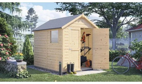 Căsuţă de grădină Konsta Blockhaus cu podea 181x239 cm natur