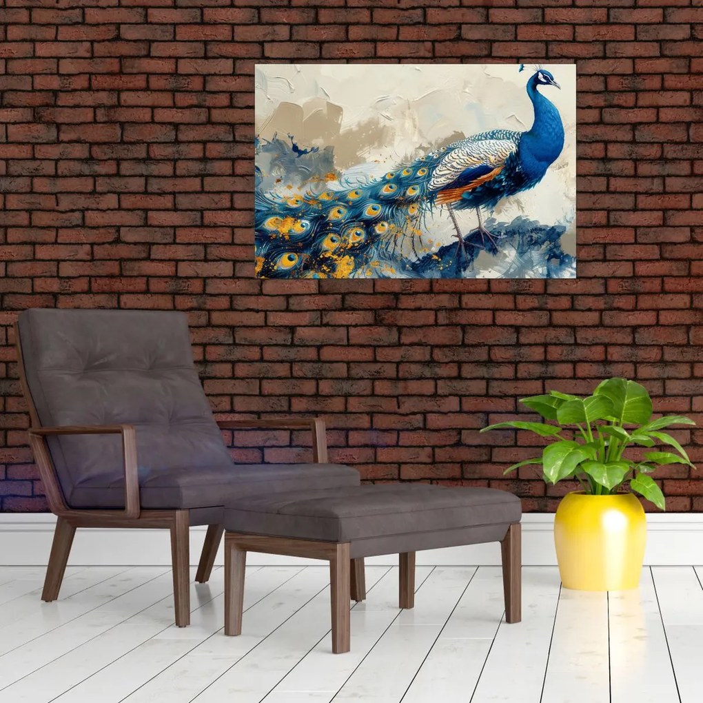 Tablou - Peacock, pictură (90x60 cm)