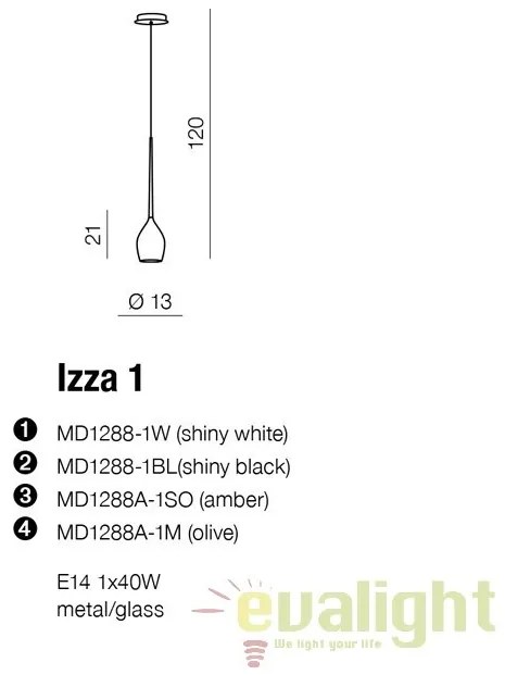 Pendul modern Izza 1 Black
