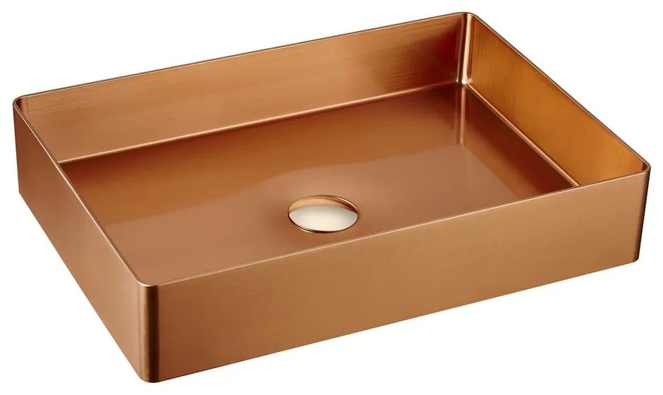 Chiuvetă arămie din oțel inoxidabil 50x35 cm Aurum – Sapho