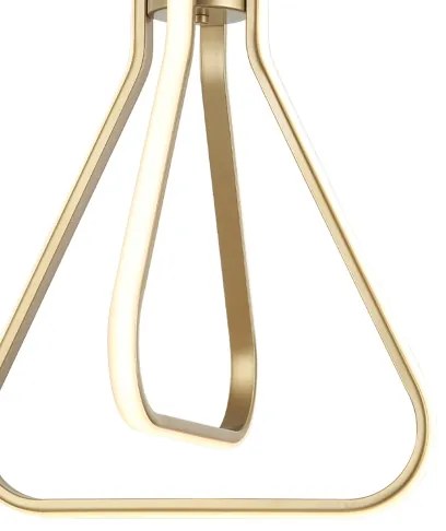 Lustră LED ZING pe cablu, 19W, 230V, auriu