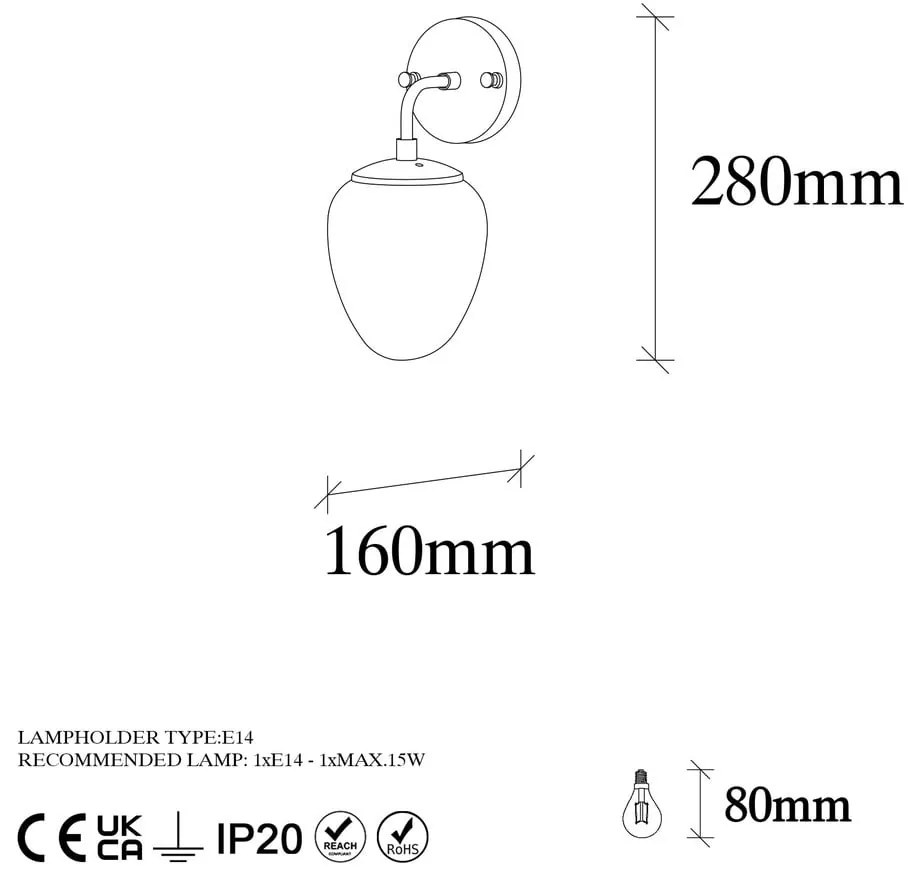 Aplică de perete în culoarea bronz ø 12 cm Ns – Opviq lights