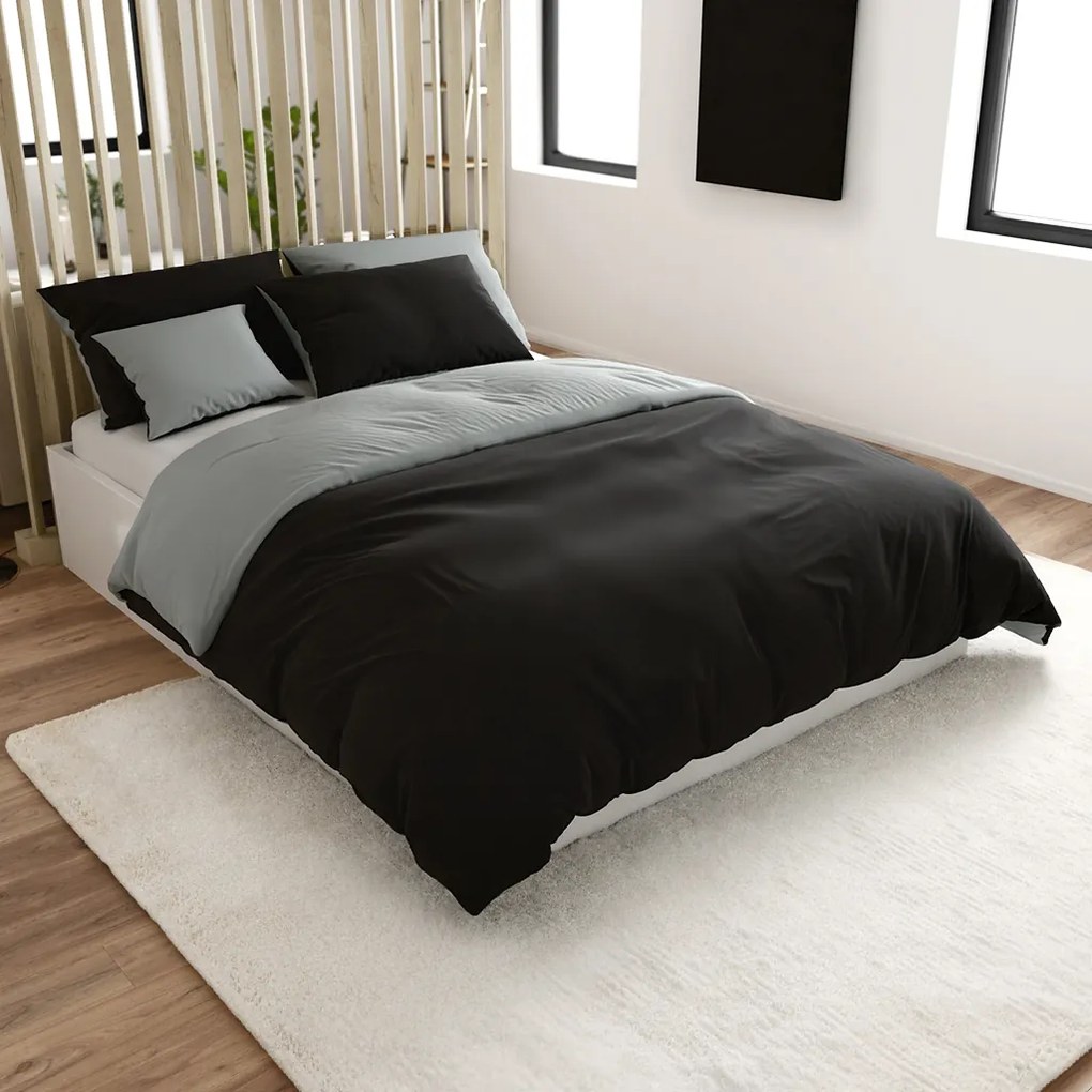 Lenjerie de pat din bumbac gri MONOCROMAT Dimensiune lenjerie de pat: 70 x 90 cm | 140 x 200 cm