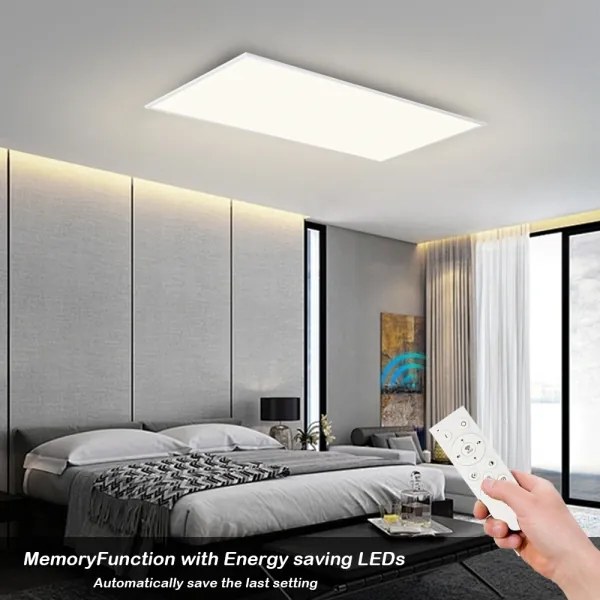 Brilagi - Plafonieră SLIMFRAME LED reglabilă cu dimmer/80W/230V 120x60 cm albă + telecomandă