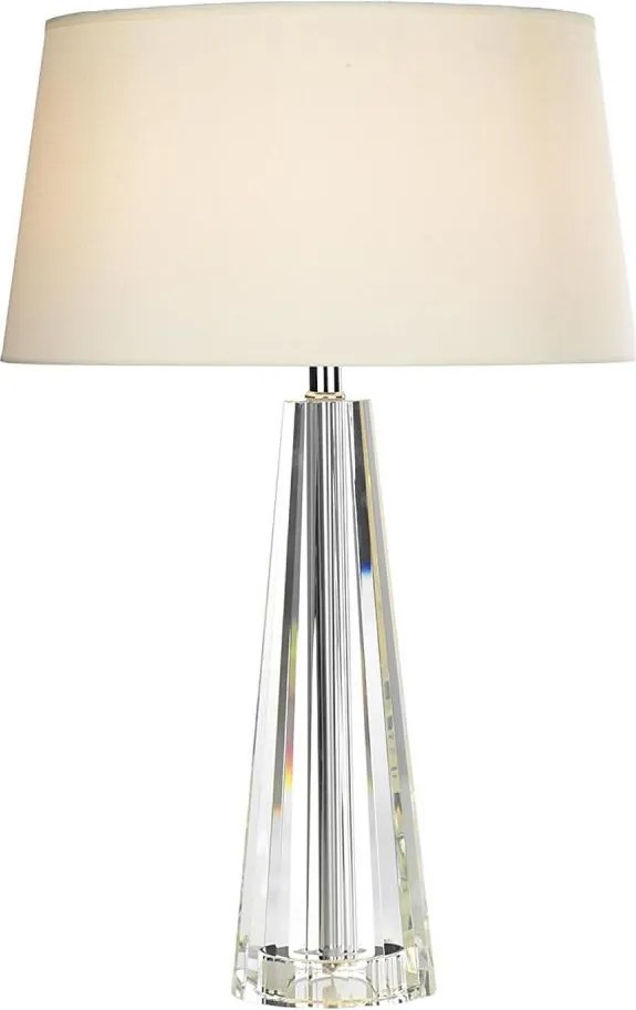 Där Lighting CYP4208 - Lampă de masă CYPRUS 1xE27/60W/230V crem/transparent