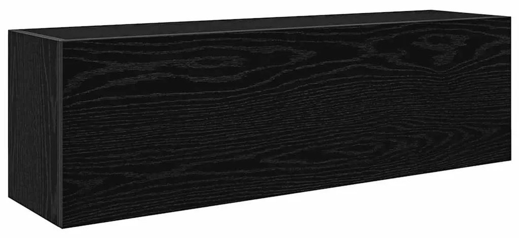 860095 vidaXL Dulap de perete de baie, negru, 100x25x30 cm, lemn prelucrat