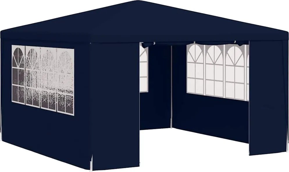 vidaXL Cort de petrecere profesional cu pereți albastru 4x4 m 90 g/m²