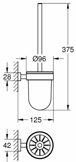 Perie wc Grohe Essentials Cube