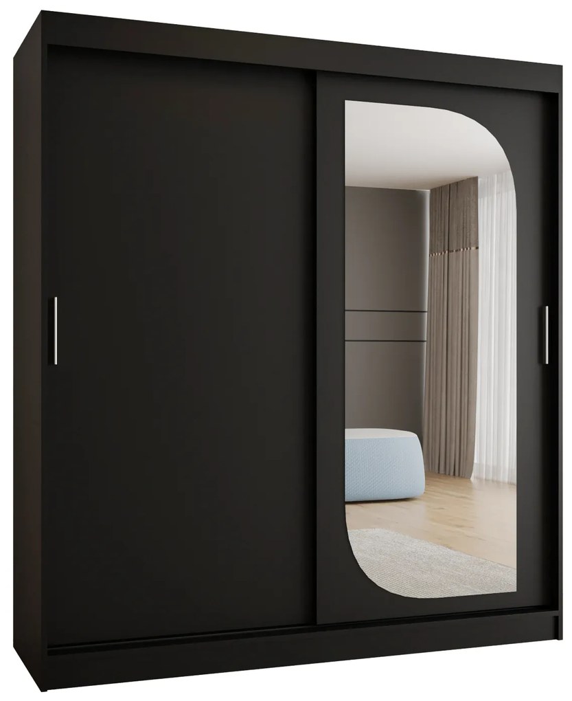Dulap de haine 180 cm Lulu (Negru). 1125979