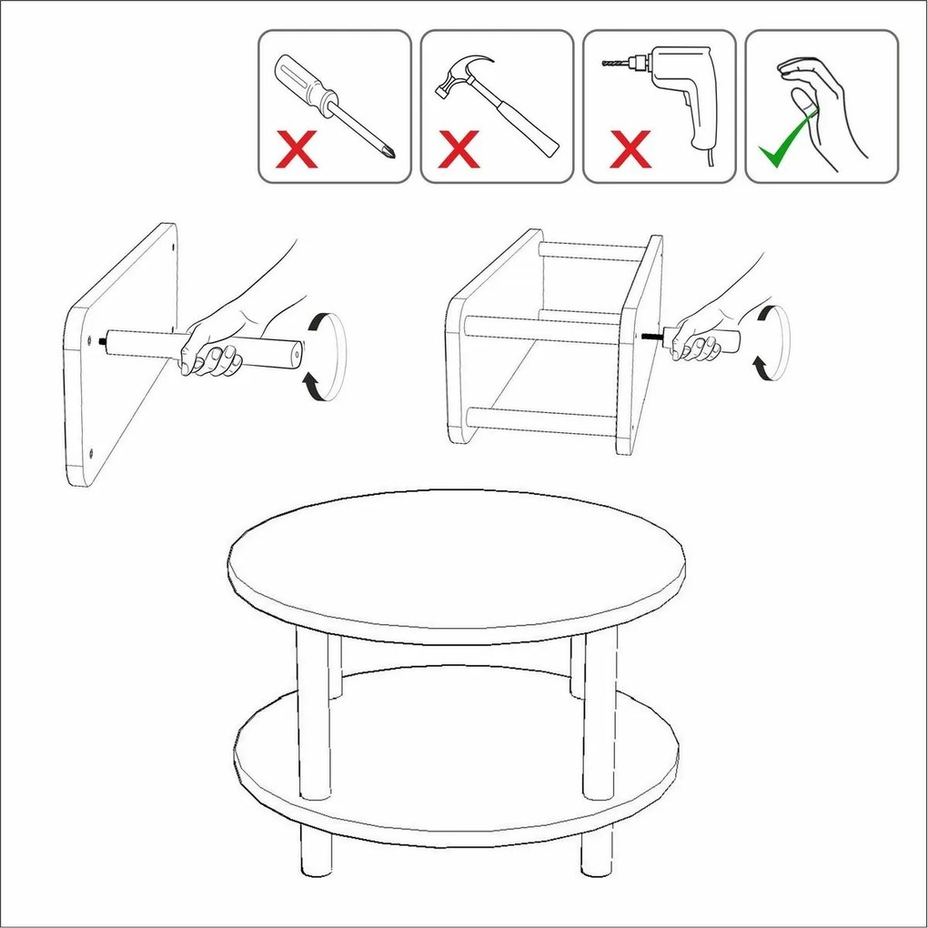 Măsuță de cafea Roby Atlantic Pine and Black