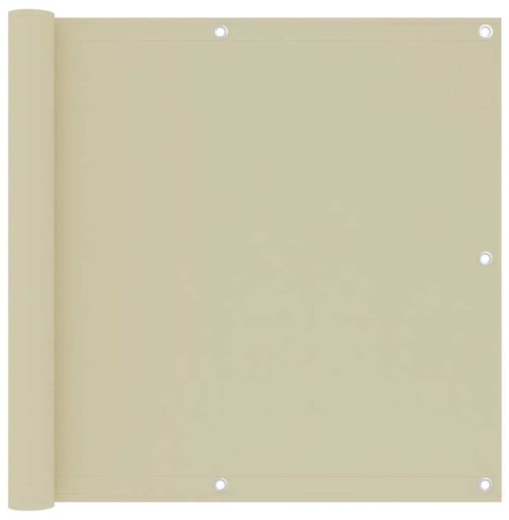 vidaXL Paravan pentru balcom, crem, 90x300 cm, țesătură oxford