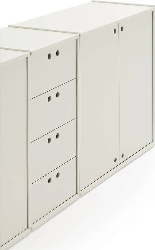 Comodă crem 197x80x40 cm Wally – Teulat