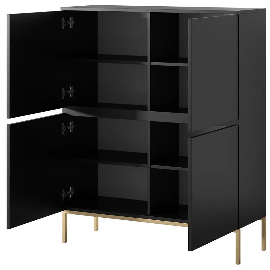 Dulap Bennasi B1  (negru + auriu). 1098847