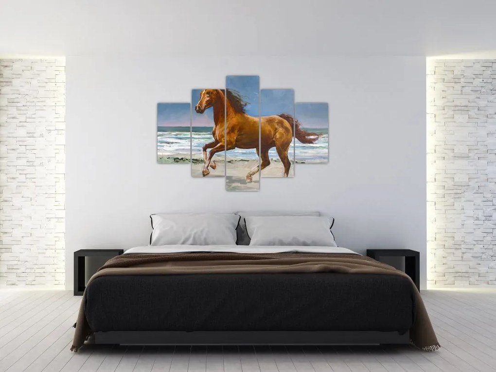 Tablou - Caii pe plajă (150x105 cm)