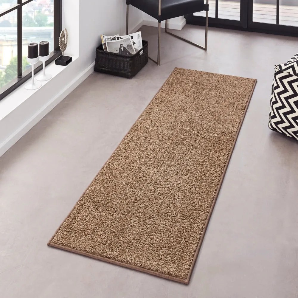 Covor Hanse Home Pure, 80x400 cm, maro
