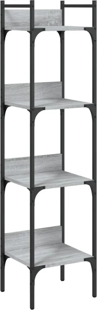 vidaXL Bibliotecă 4 niveluri, gri sonoma 35x30x138,5 cm lemn prelucrat