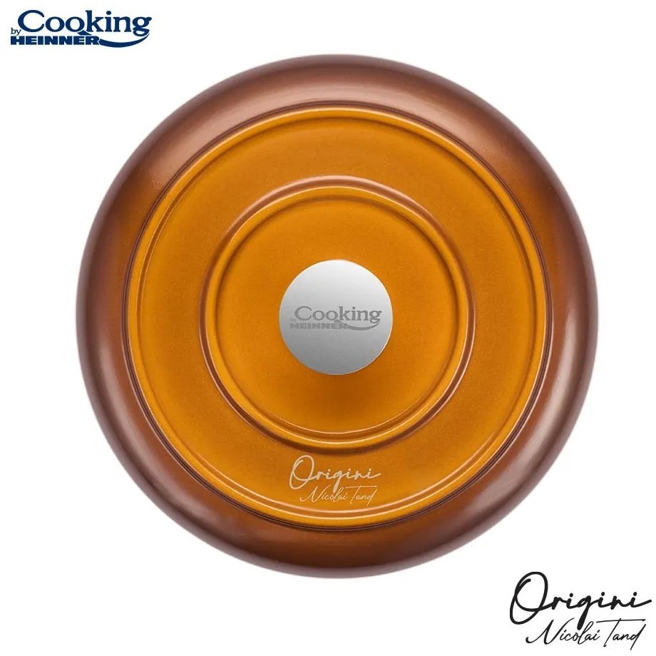 Oală din aluminiu turnat cu capac 18x8.5 cm, 1.8L – Cooking by Heinner, Colecția Origini by Nicolai Tand HR-BJK-C18, antiaderentă și eficientă