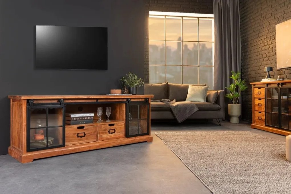 Comoda TV design industrial vintage Heritage 160cm