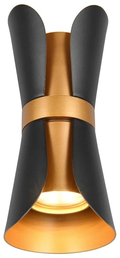 Aplică de perete neagră/în culoarea bronz Coat – Trio