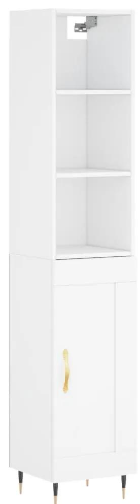 3190061 vidaXL Dulap înalt, alb, 34,5x34x180 cm, lemn prelucrat