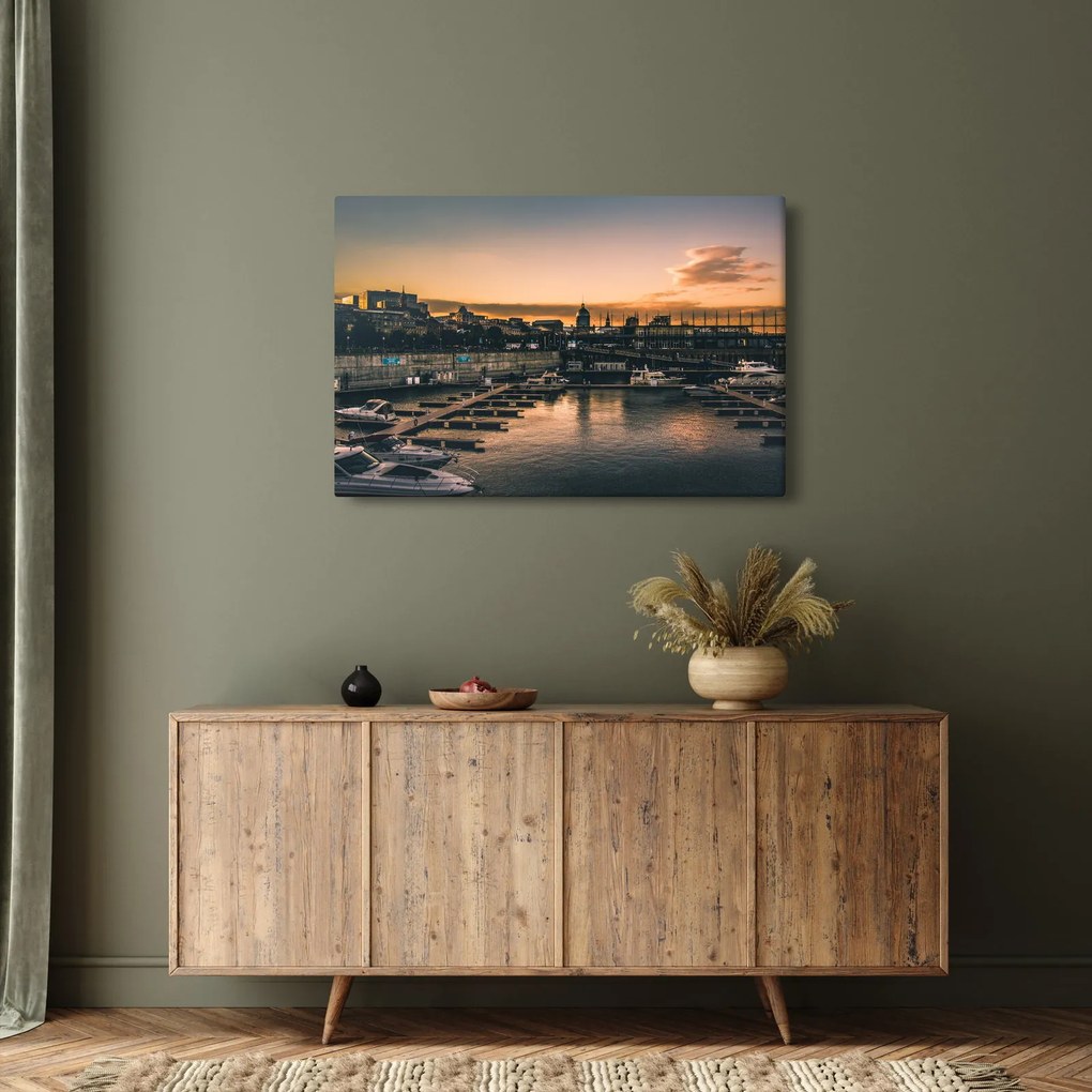 Tablou - orașul port (90x60 cm)