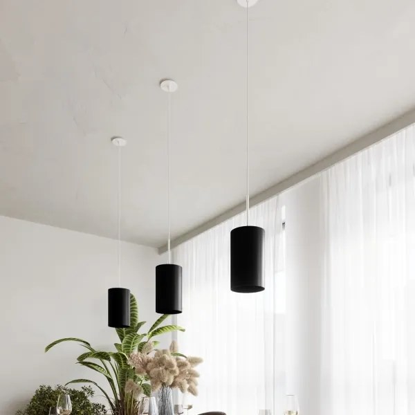 Lustră pe cablu OTTO 1xE27/60W/230V d. 15 cm neagră Sollux SL.0742