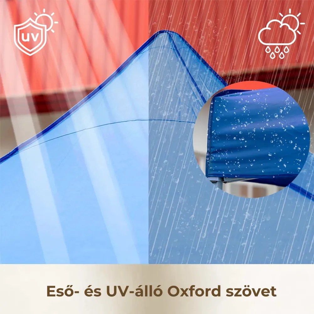 Foișor de grădină pliabil 3x3 m albastru