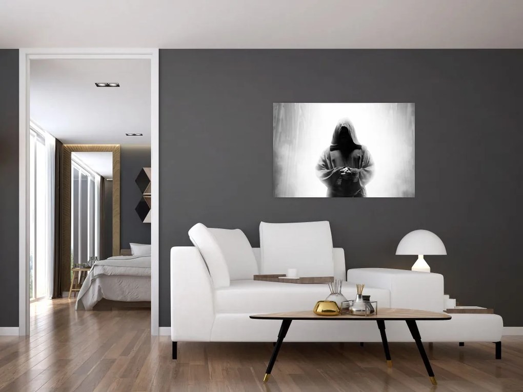 Tablou - Un călugăr într-o mănăstire (90x60 cm)