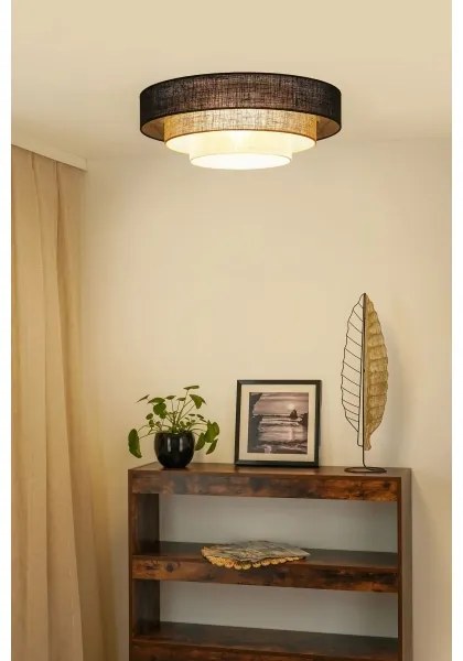 Brilagi - Lustr ASPEN LUNETA LED 12W 230V pr. 60 černá/béžová/krém