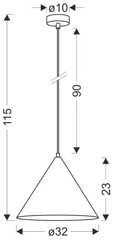 Lustră maro cu abajur din metal ø 32 cm Dunca – Candellux Lighting