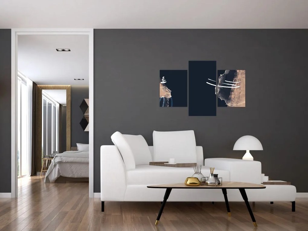 Tablou - Abstracție albastru închis (90x60 cm)