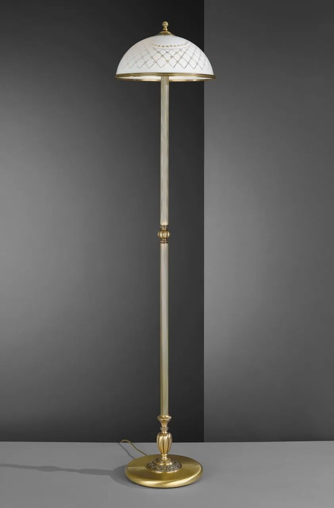Lampadar clasic design italian din alama, sticla 7002 RA-PN. 7002/2