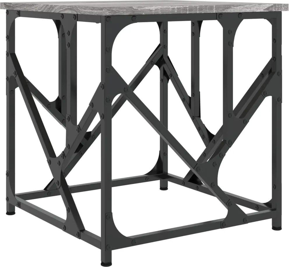 vidaXL Măsuță de cafea, gri sonoma, 45x45x47,5 cm, lemn compozit