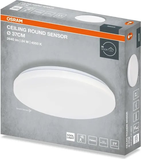 Osram - Plafonieră LED rotundă CEILING ROUND, 24W/230V, 4000K, Ø 37 cm, alb