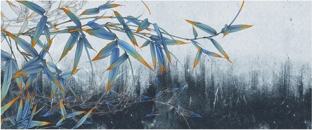 Tablou - Bambus pe perete (120x50 cm)