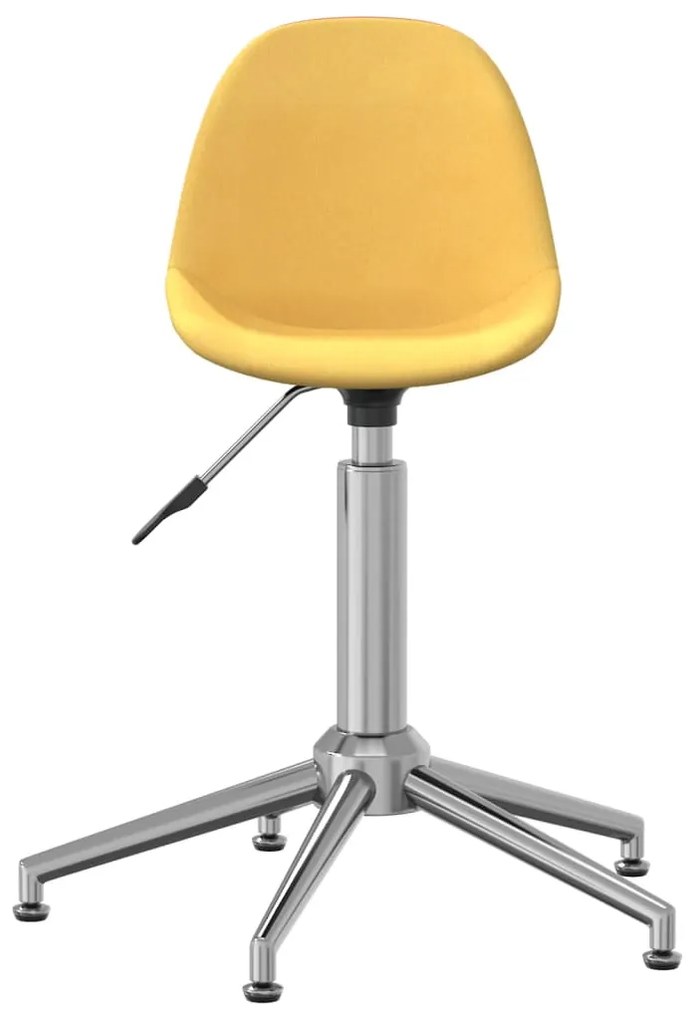 3086040 vidaXL Scaun de bucătărie pivotant, galben muștar, textil