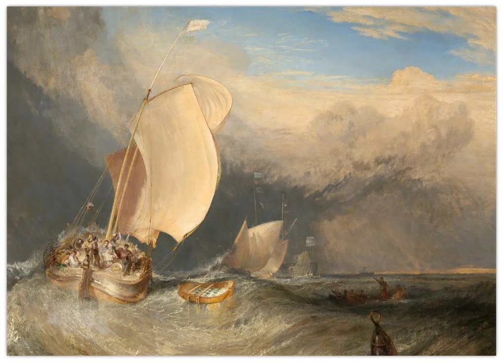 Tablou - William Turner, Fishing Boats with Hucksters Bargaining for Fish, reproducere (70x50 cm)