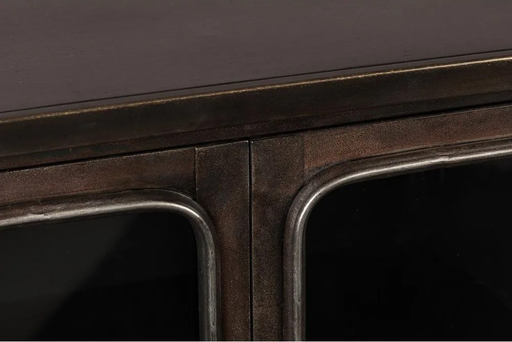 Vitrină neagră din metal 60x100x35 cm Denza – Dutchbone