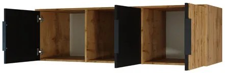 Suprastructură dulap Lenona Lux D3 (Stejar wotan + Negru) . 1104482