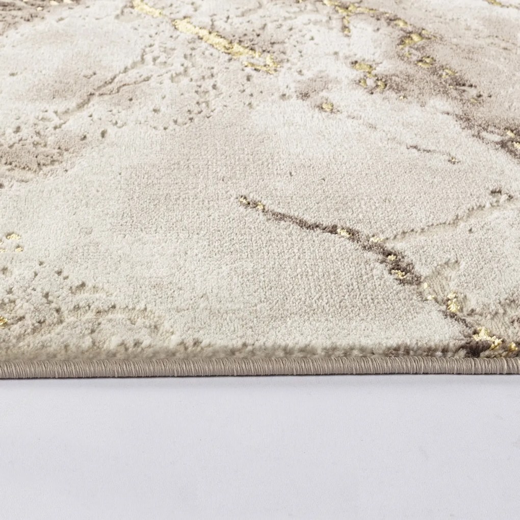 Covor Modern Living , Dormitor Dreptunghiular Marmara T160A Crem Gold (Alege dimensiunea: 80 x 150)