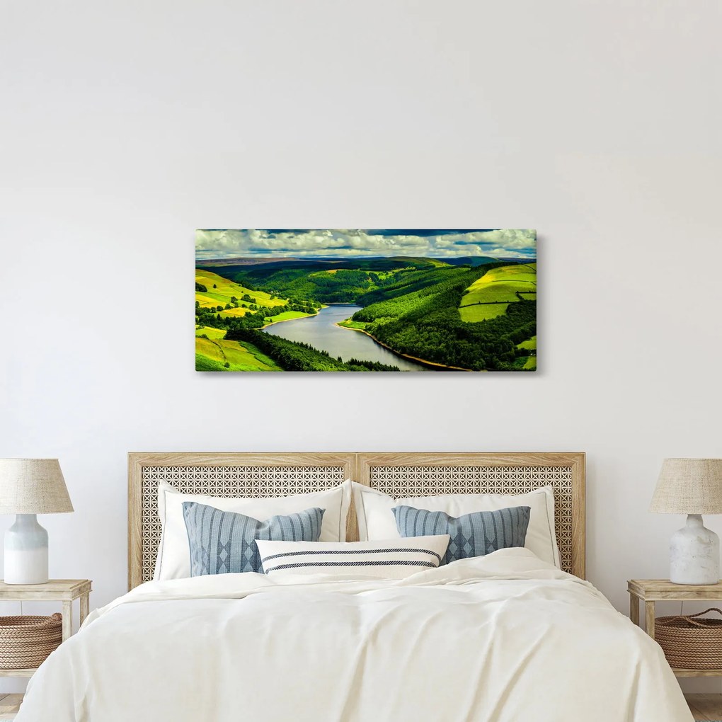 Tablou - Peisaj verde (120x50 cm)