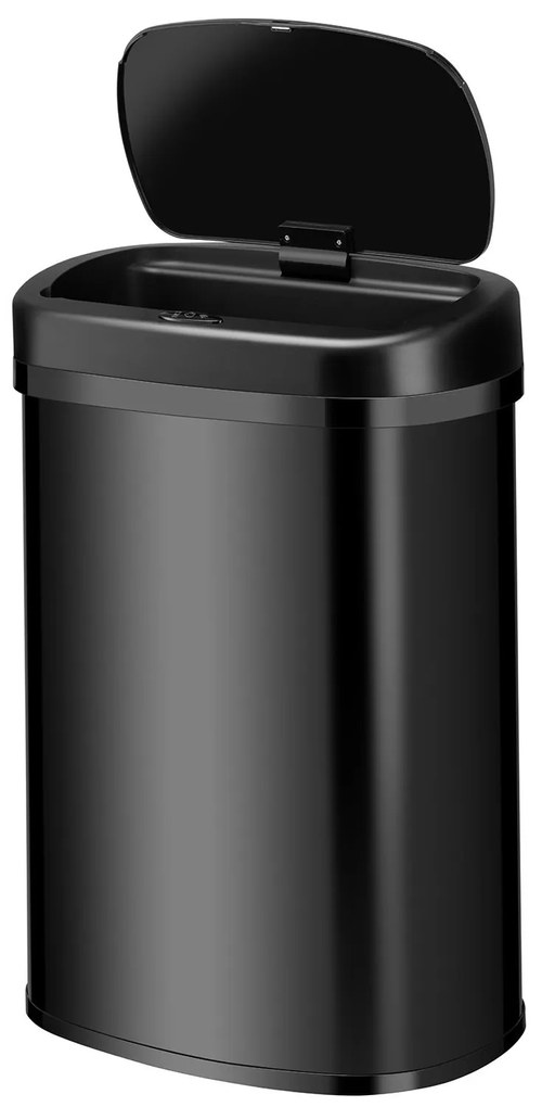 Coș de gunoi pătrat cu senzor - 50 L - negru