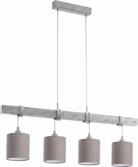 Brilagi - Lustru LED suspendat pe cablu NUBILA 4xE27/60W/230V gri/antracit