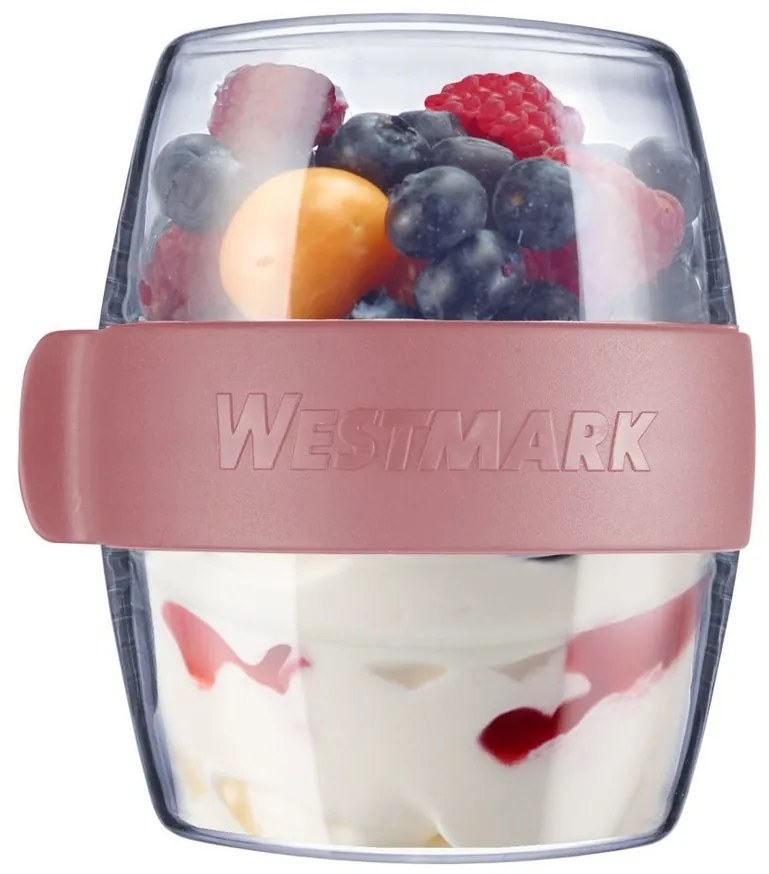 Cutie pentru gustări din două piese Westmark MAXI,700 ml , roz, L