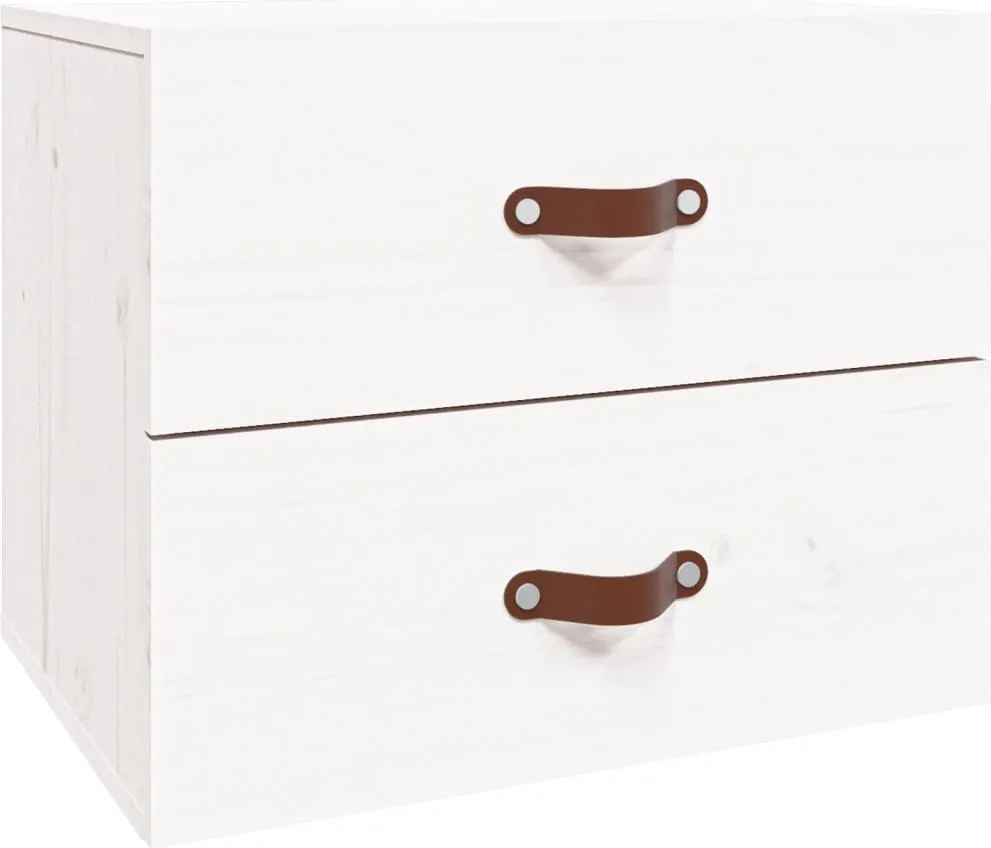 vidaXL Noptieră de perete, alb, 50x36x40 cm