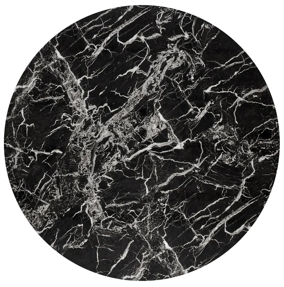 Masa de bucaterie Raymond 2, marmura neagra/aurie