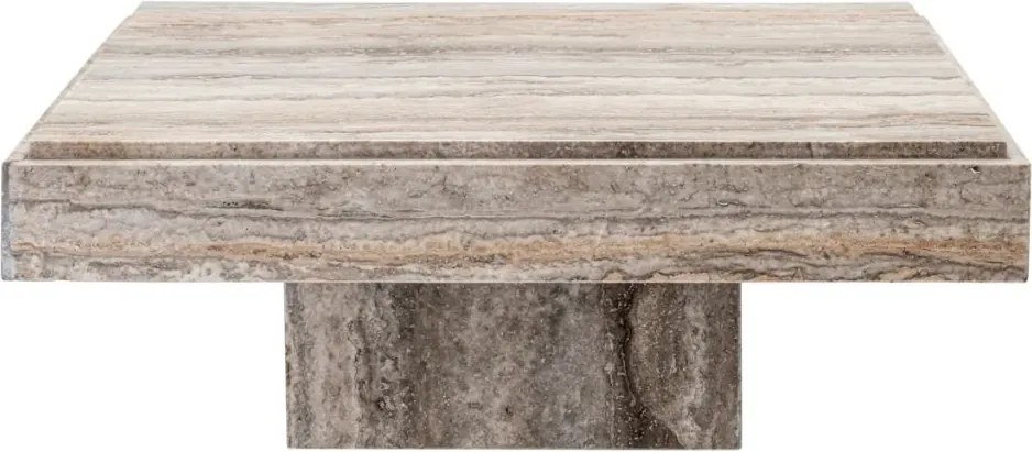 Masuta de Cafea Design LUX, Travertin, Silver, Sartoria, 83x83cm