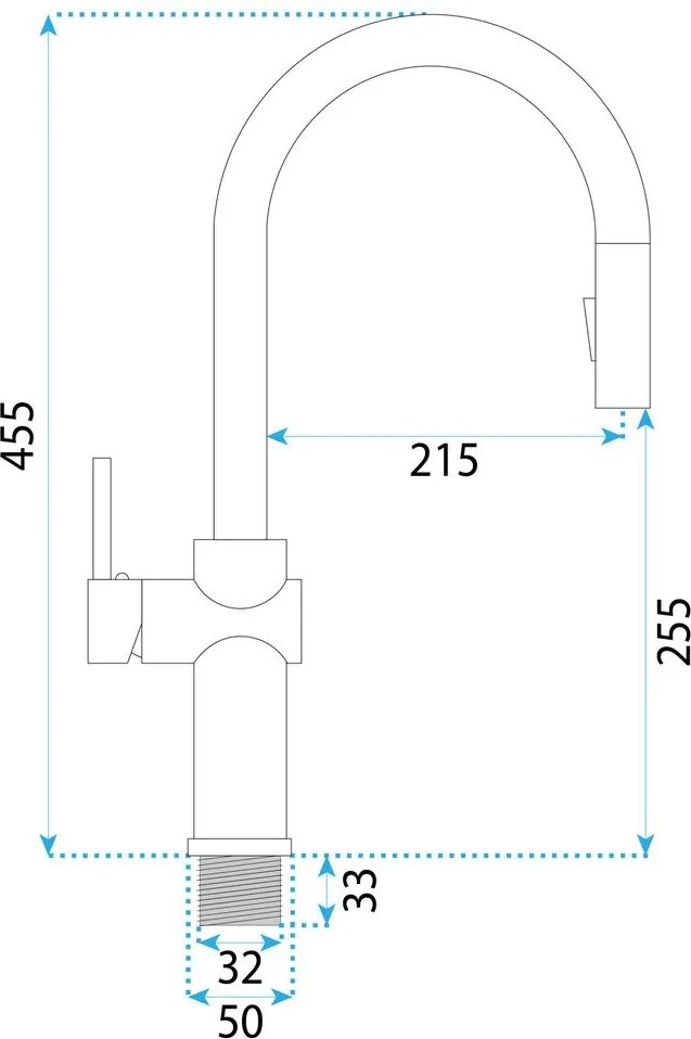 Baterie de bucatarie Rea Fresh High crom periat